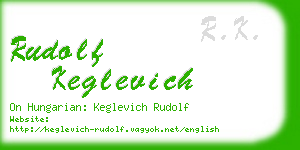 rudolf keglevich business card